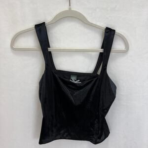 Black velvet tank top from